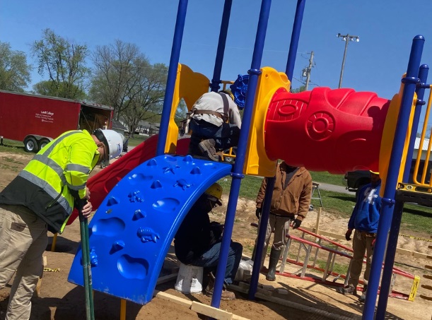 SCC Highway Construction Careers Training Program Students Help Build New Playground