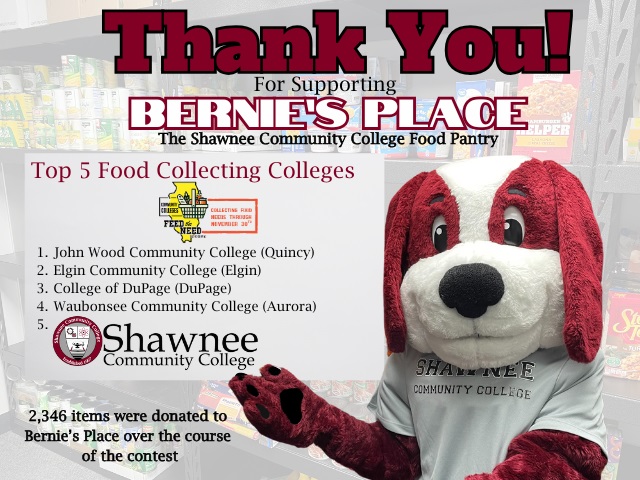 Shawnee Community College Finishes Fifth in Statewide Food Drive